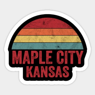 Vintage Maple City Kansas Sticker